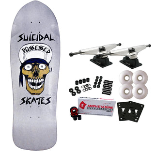 Dogtown Skateboard Complete SS Punk Skull Silver Dip 10.12" x 30.82"