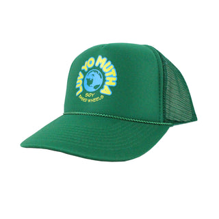 Dregs Skateboard Hat Luv Yo Mutha Green Mesh Snapback