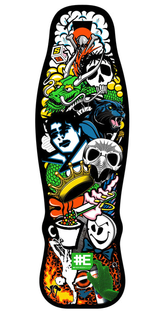 Everybody Skates Skateboard Deck Eighties Big Board Black 12.5" x 40"