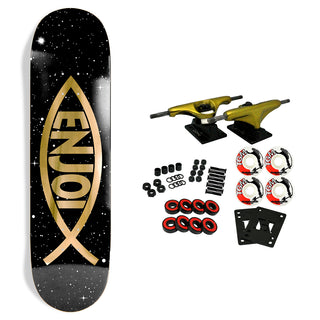 Enjoi Skateboard Complete Fish Logo Multi 8.25" x 32"