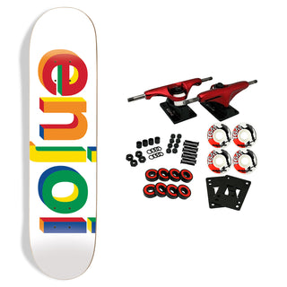 Enjoi Skateboard Complete Helvetica Neue White 8.0" x 31.6"
