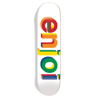Enjoi Skateboard Deck Helvetica Neue White 8.0" x 31.6"