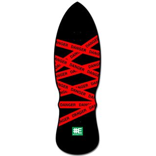 Everybody Skates Skateboard Complete Danger Big Board Black 12.3" x 40" with Independent Trucks, Spitfire Wheels