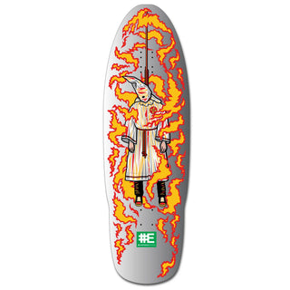 Everybody Skates Skateboard Deck Burning Klansman Big Board Silver 12.3" x 40"