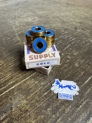 Olympia Supply Skateboard Bearings Gold Grade Ceramic