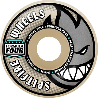Spitfire Skateboard Wheels 54mm F4 97A Radial Full Natural