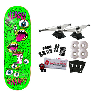 Heroin Skateboard Complete Swampy Mutate or Die 10.25" x 32.7"