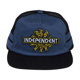 FA X Independent Hat Spiral Logo Trucker Navy