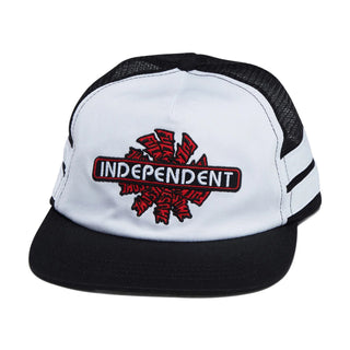 FA X Independent Hat Spiral Logo Trucker White/Black