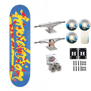 Foundation Skateboard Complete Script Ink 8.25" x 31.88" Independent Satori Upgrade