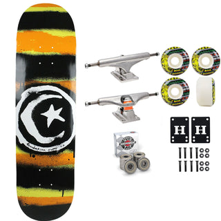 Foundation Skateboard Complete Star and Moon 8.25" x 32" Independent Satori Upgrade