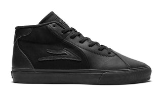 Lakai Skateboard Shoes Flaco II Mid Black/Black Leather