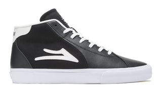 Lakai Skateboard Shoes Flaco II Mid Black/White Leather