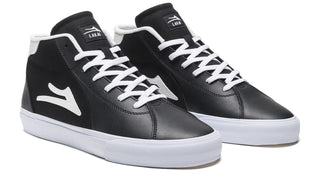 Lakai Skateboard Shoes Flaco II Mid Black/White Leather