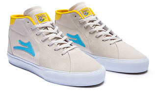 Lakai x Pacifico Skateboard Shoes Flaco II Mid Cream Suede