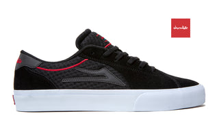 Lakai Skateboard Shoes Flaco II x Chocolate Black/Red Suede