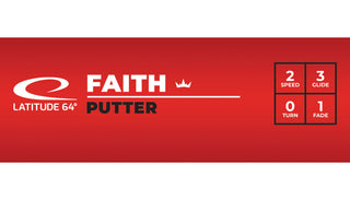 Latitude 64 Disc Golf Royal Sense Faith Putter 2/3/0/1 Pink/Blue 174 grams