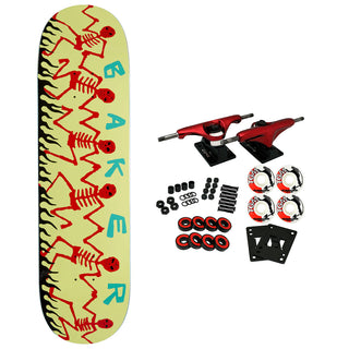 Baker Skateboard Complete Figgy Dancing Skellies 8.5" x 32"