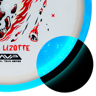 Axiom Disc Golf Particle Eclipse Fireball Simon Lizotte 2025 Halloween SE Distance Driver 9/3.5/0/3.5 Indigo Blue/Orange Yellow 173 grams