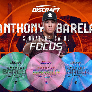 Discraft Disc Golf Anthony Barela Swirl CT Focus Putter 2/2/-1/2 Light Red Yellow/Jellybean 173-174g