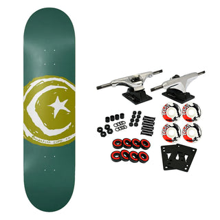 Foundation Skateboard Complete Star and Moon Green 8.25" x 31.63"