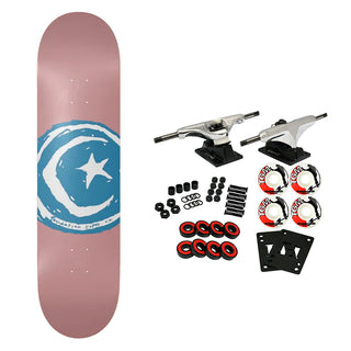 Foundation Skateboard Complete Star and Moon Pink 8.5" x 32"