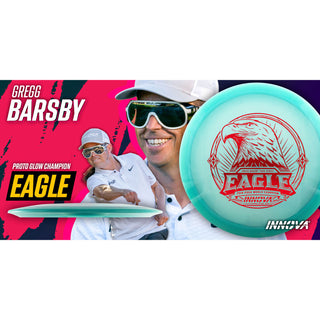 Innova Disc Golf Star Team Tour Series Gregg Barsby Proto Glow Champion Eagle 7/4/-1/3 Pink/Rainbow 173 grams