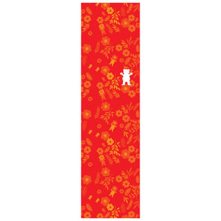 Grizzly Grip Skateboard Griptape Smell The Flowers Red 9" x 33" Sheet