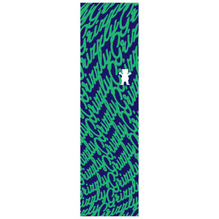 Grizzly Grip Skateboard Griptape Rabbit Hole Blue/Green 9" x 33" Sheet