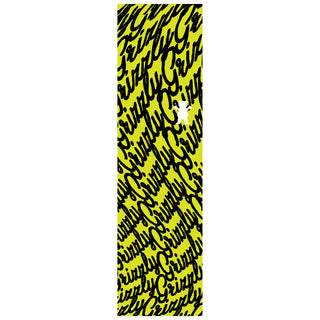 Grizzly Grip Skateboard Griptape Rabbit Hole Black/Yellow 9" x 33" Sheet