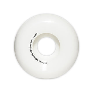 Girl Skateboard Wheels National Hero 57mm 99A Classic Shape White