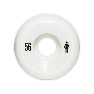 Girl Skateboard Wheels Sans 56mm 99A Conical Shape White
