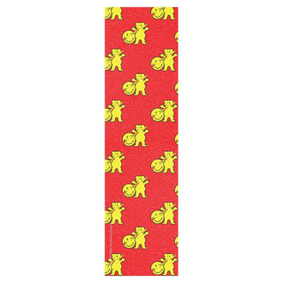 Grizzly X Smiley Skateboard Griptape Meltdown Red