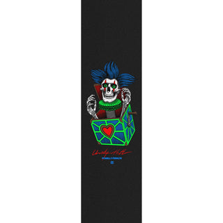 Powell Peralta Skateboard Griptape Chris Hiett Skull 9" x 33" Black Sheet