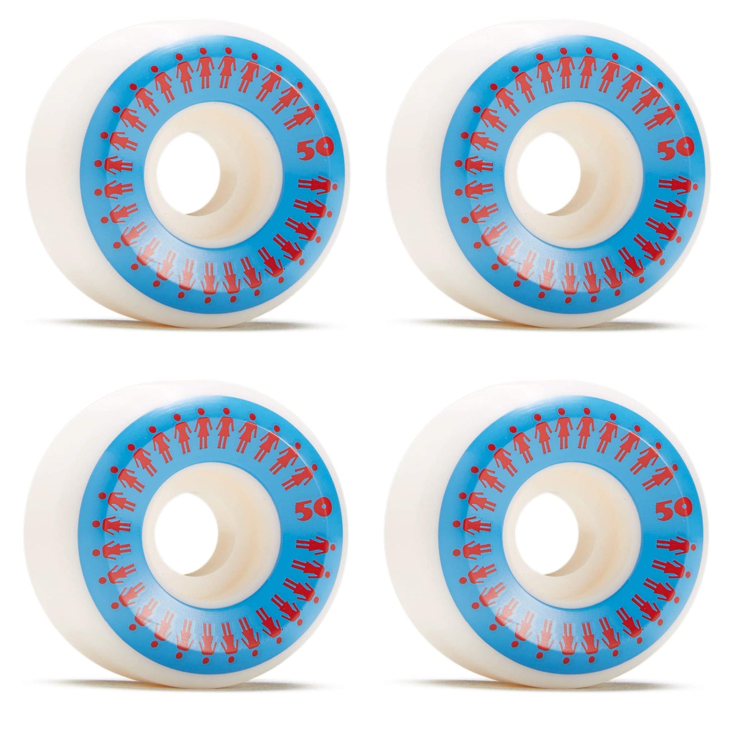 スケートボード GIRL REPEATER CONICAL WHEELS 50mm 99d Girl Skateboards - Repeater Conical 50mm Wheels Set