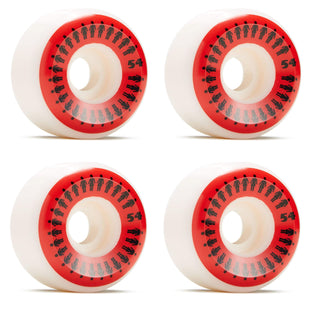 Girl Skateboard Wheels 54mm 99A Repeater Conical White/Red