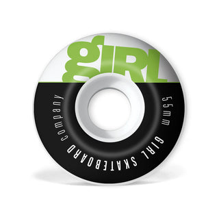 Girl Skateboard Wheels 55mm Rising 99A White
