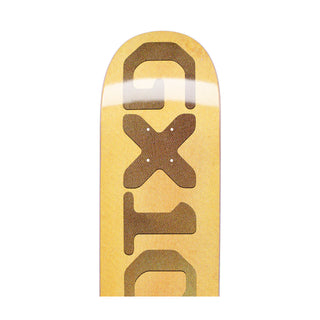GX1000 Skateboard Complete Team OG Logo Goldish/Green 8.375" x 32.25"
