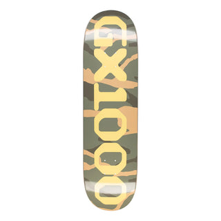 GX1000 Skateboard Deck OG Logo Camo/Yellow 8.5" x 32.125"