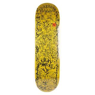 GX1000 Skateboard Deck Jeff Carlyle Slow Burn Yellow 8.5" x 32.125"