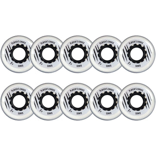 Player's Choice Indoor Roller Hockey Goalie Wheels 10-Pack - 59mm Clear Grey Dual-Pour 74A Hardness