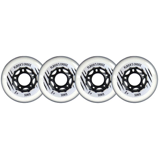 Player's Choice Indoor Roller Hockey Wheels 76mm Ginos 74A 4-Pack