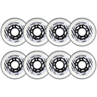Player's Choice Indoor Roller Hockey Wheels 76mm Ginos 74A 8-Pack