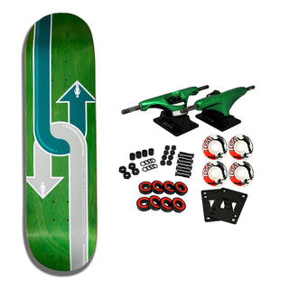 Girl Skateboard Complete Gass Dual Directional Green 8.0" x 31.88"