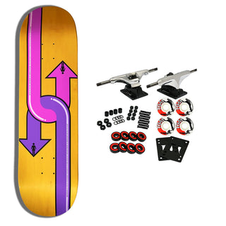 Girl Skateboard Complete McCrank Dual Directional Yellow 8.5" x 31.875"