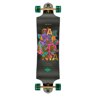 Dusters Longboard Golden State Double Drop Black/Green 9.75" x 38"