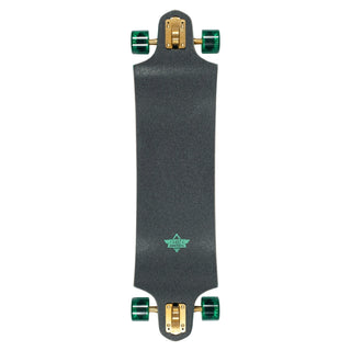 Dusters Longboard Golden State Double Drop Black/Green 9.75" x 38"