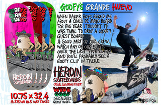Heroin Premium Skateboard Complete Goofy's Grande Egg (Assorted) Slappy Trucks OJ Wheels and Quantum Snot Particles Bearings