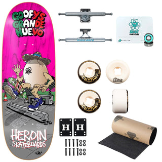 Heroin Premium Skateboard Complete Goofy's Grande Egg (Assorted) Slappy Trucks OJ Wheels and Quantum Snot Particles Bearings