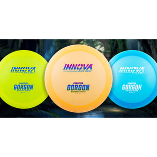 Innova Disc Golf Champion Gorgon Distance Driver 10/6/-2/1 Yellow/Blue Holo 171 grams